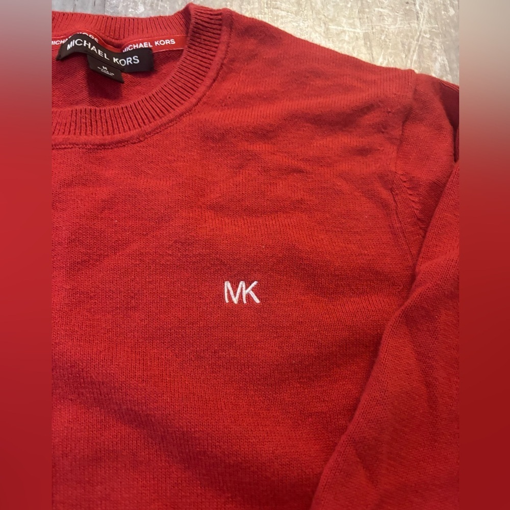 Michael Kors Red Crewneck Sweater for Men - Picture 2 of 3